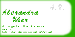 alexandra uher business card